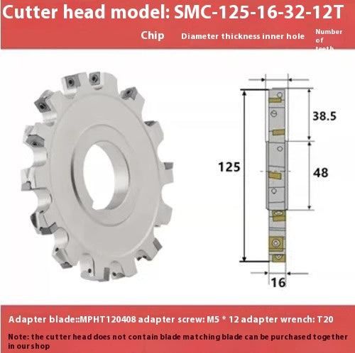 2080-CNC sleeve SMD side and face milling cutterhead CNC indexable chip SMC cutterhead T-slot grooving MPHT06 Shandong Denso Pricision Tools Co.,Ltd.